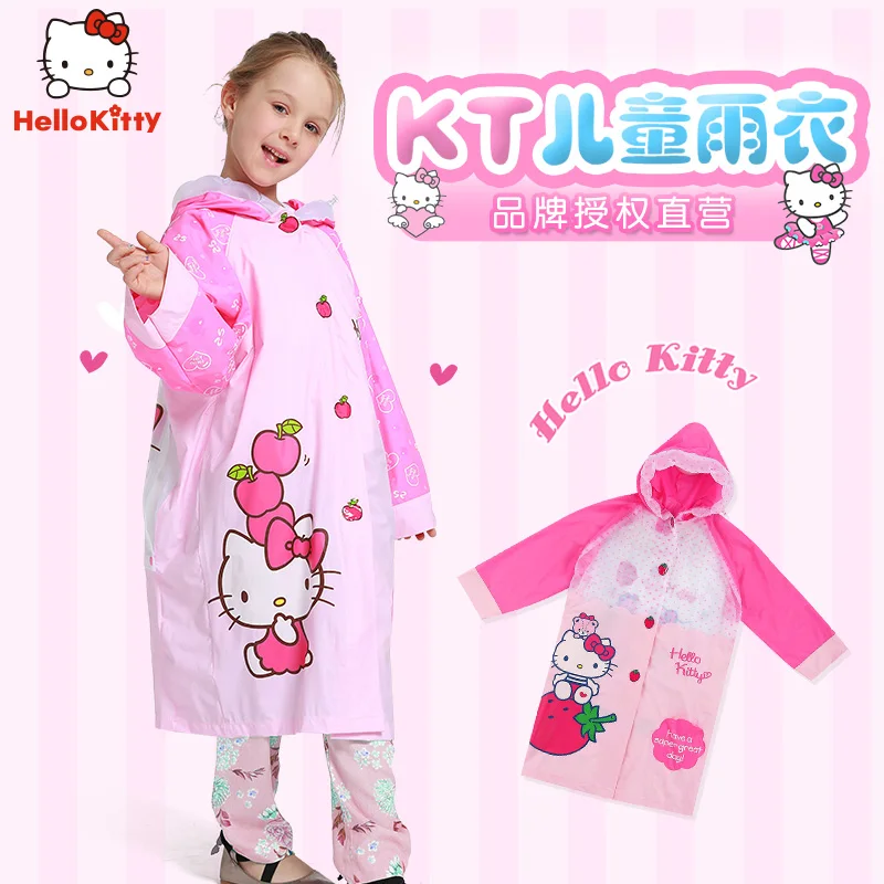 Hello kitty водонепроницаемый детский дождевик для детей дождевик/дождевик студенческое пончо Школьный Рюкзак Для Хранения