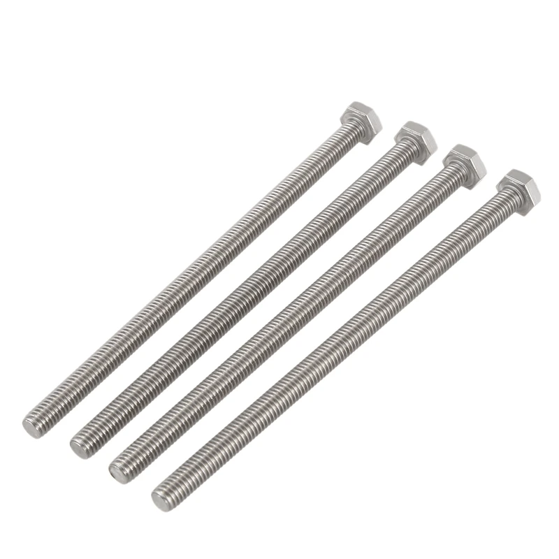 

M8 x 150mm Fully Threaded Stainless Steel Hex Head Screw Bolt 4 Pcs