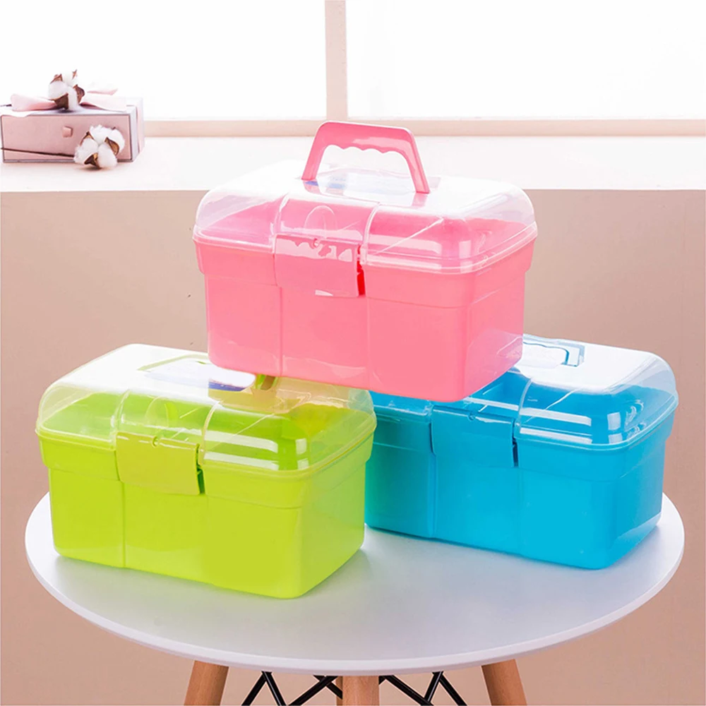 

Manicurist Special Portable Nail Kit Two-Layer Multi-Function Storage Orangizer Box Nail Art Equipment