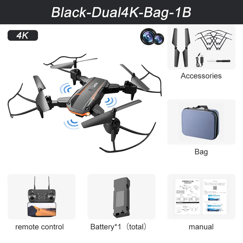 remote control quadcopter with camera Salange KY603 Mini Drone 4K HD Camera Three-way Infrared Obstacle Avoidance Altitude Hold Mode Foldable RC Quadcopter Boy Gifts 3dr solo remote RC Quadcopter