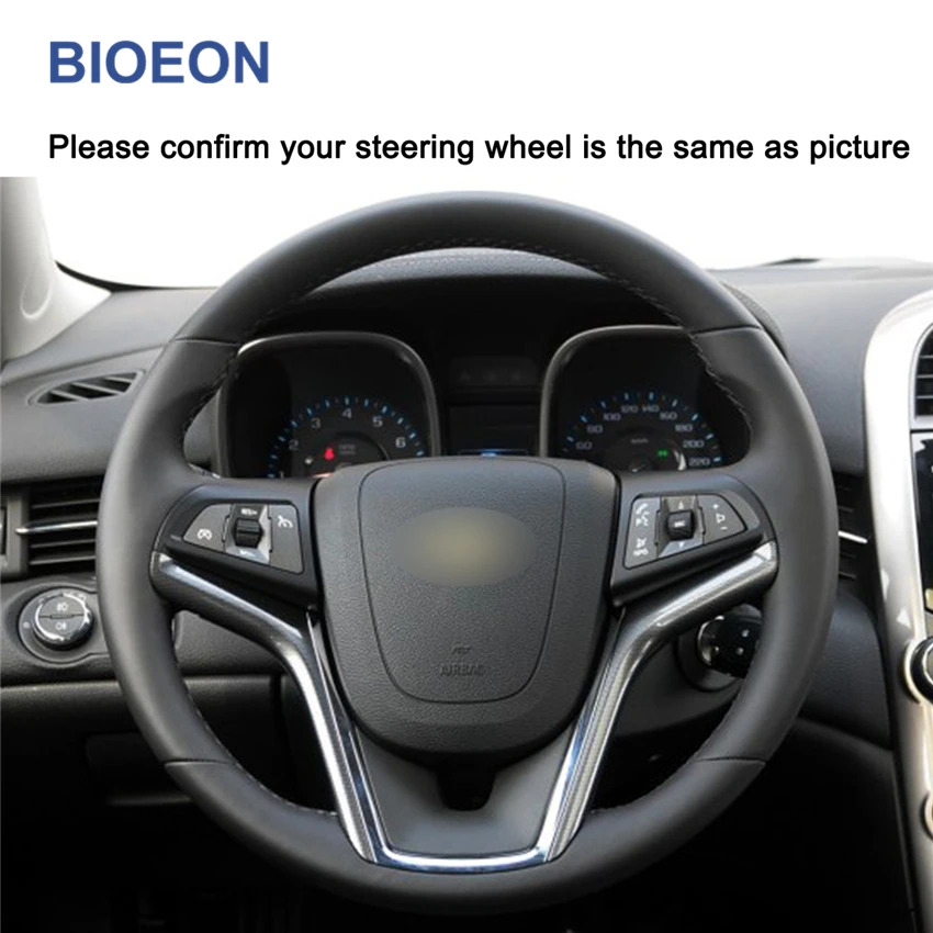 Черный PU искусственная кожа крышка рулевого колеса для Chevrolet Malibu 2011- вольт 2011 2012 2013