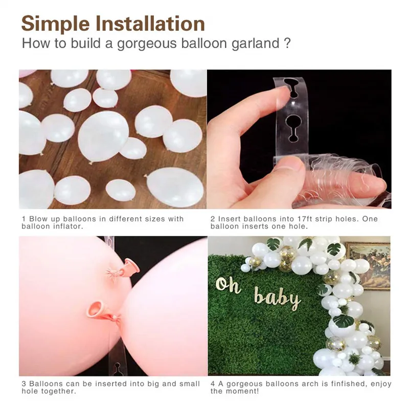 100 шт Сделай Сам белый золотой воздушный шар "Конфетти" Гирлянда арочный комплект для вечерние, свадебные, день рождения, детский душ, воздушные шары, вечерние украшения сафари