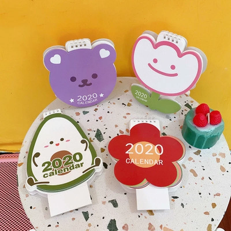 2020 полный год Планировщик Календарь милый мультфильм настольные календари