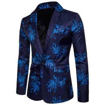 

2019 [Code] European MEN'S Suit-Style Europe And America Wind Flower Digital Printing Suit Men Formal Dress X973