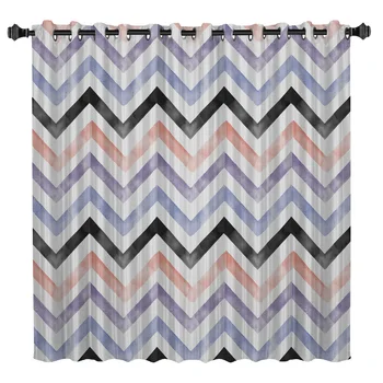 

Watercolor Style Wavy Pattern Room Curtains Large Window Window Curtains Dark Window Blinds Bathroom Kitchen Outdoor Bedroom