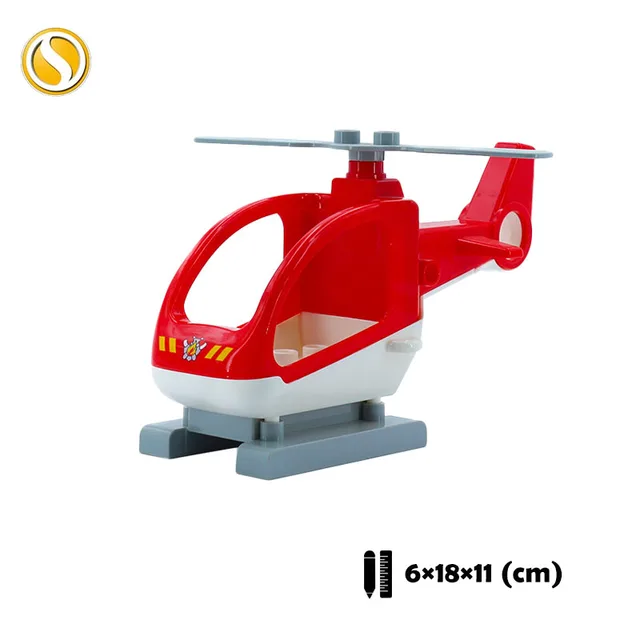 Trailer Car model Airplane Big Building Blocks Vehicle Accessory Compatible Classic Assemble Bricks Children DIY Toys Girl Gift CHE017-hong