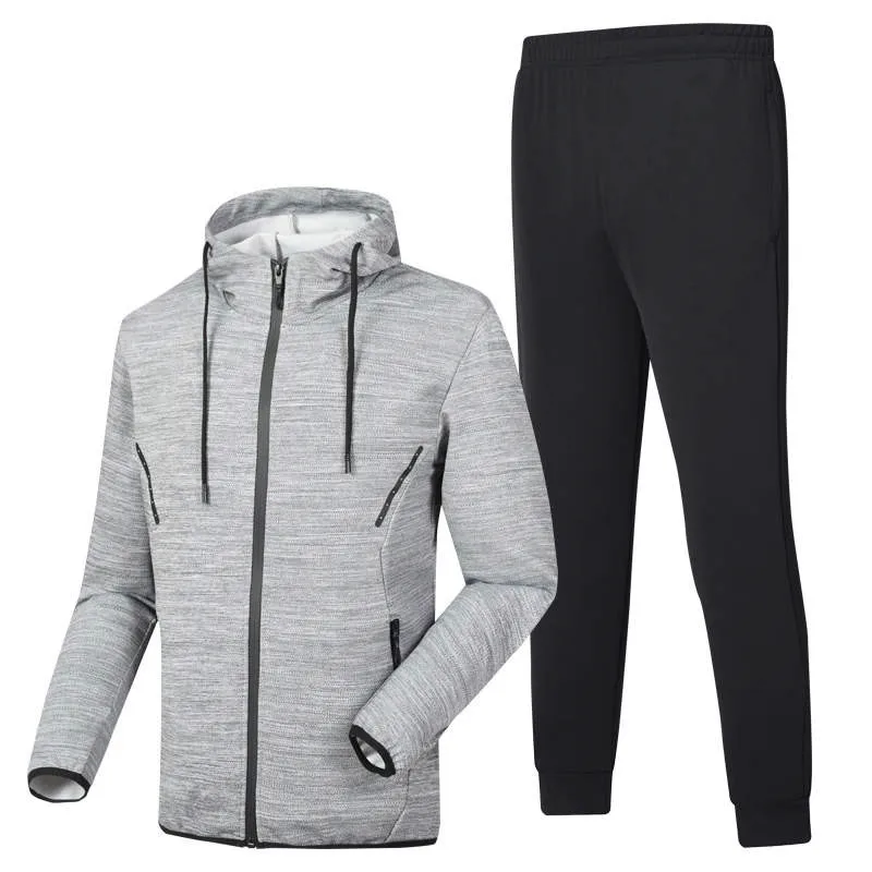 Men's Sportswear Sets Spring Autumn Mens Slim Fit Tracksuit Two PCS Sweatshirt+Sweatpants New Male Jogging Suit High Quality