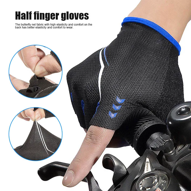 Открытый Велоспорт противоскользящие дышащие перчатки летняя одежда-устойчивый велосипед варежки ALS88