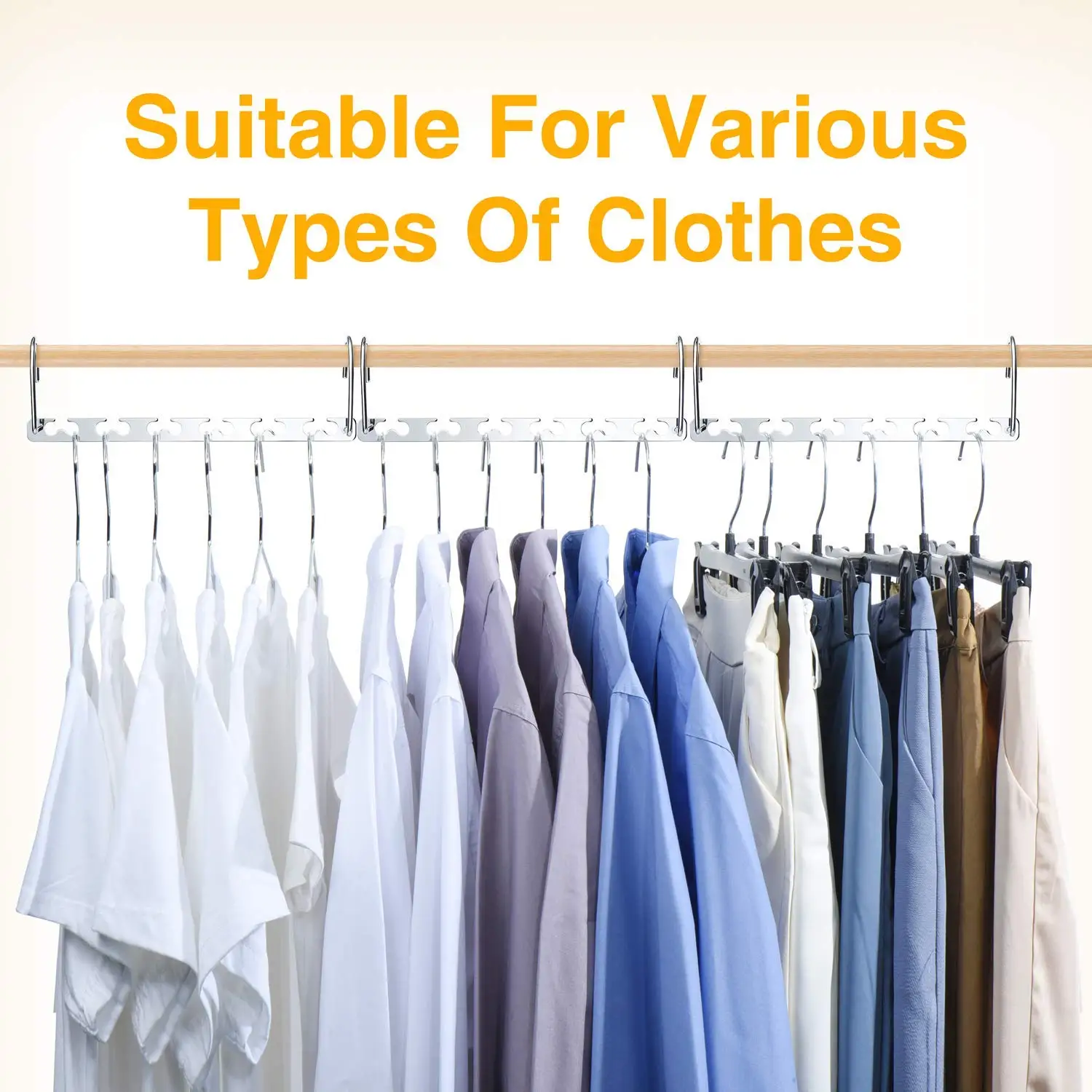 Cabide 4 упак. Металлические магические вешалки для хранения пространства шкафа