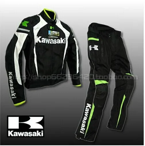 Мужская мотоциклетная куртка Kawasaki Team, одежда, гоночные брюки для верховой езды, мотокросса, бездорожья, rotective брюки, костюм, ветрозащитные теплые Y