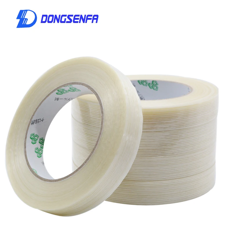 DONGSENFA 25 м/руллон прозрачный Стекловолоконная лента прозрачная полосатая односторонняя липкая лента Двухсторонняя клейкая лента для сенсорного экрана для фиксации и упаковки