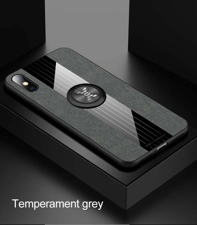 Для Huiwe honor 6X7X8X9X10 V10 V20 20 play Note 10 8X MAx 9X pro 10 Lite 20 pro кольцевой магнитный держатель тканевый чехол - Цвет: Серый