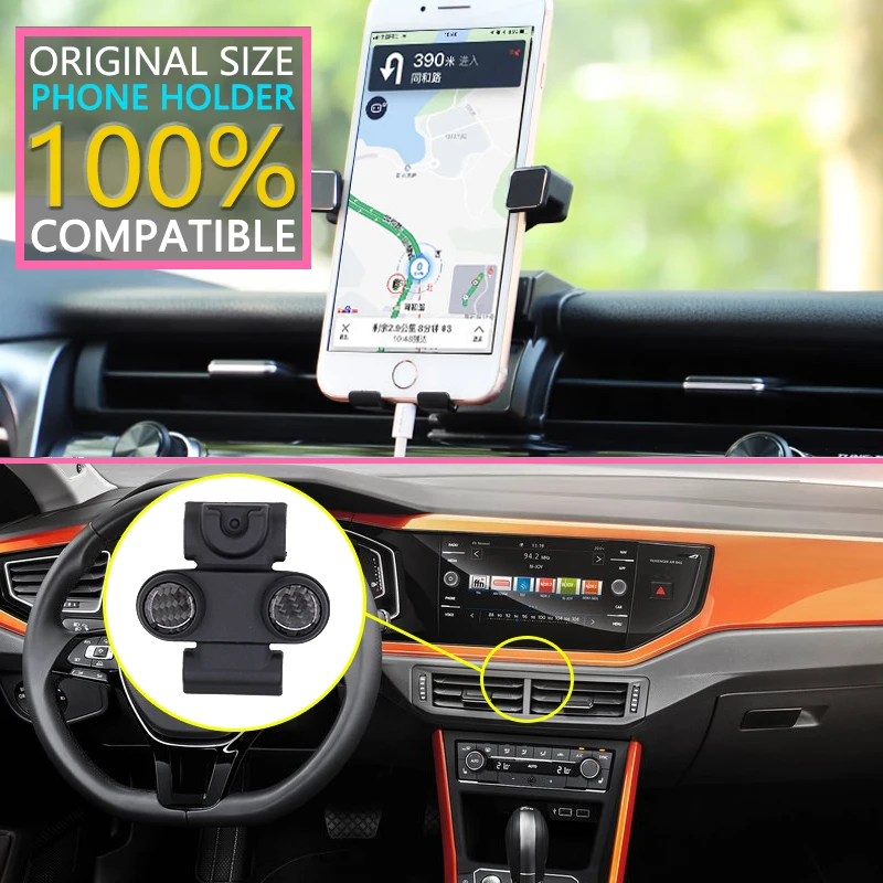 Автомобильный держатель мобильного телефона для Volkswagen VW POLO MK6 gps Поддержка беспроводной зарядки телефона кронштейн аксессуары