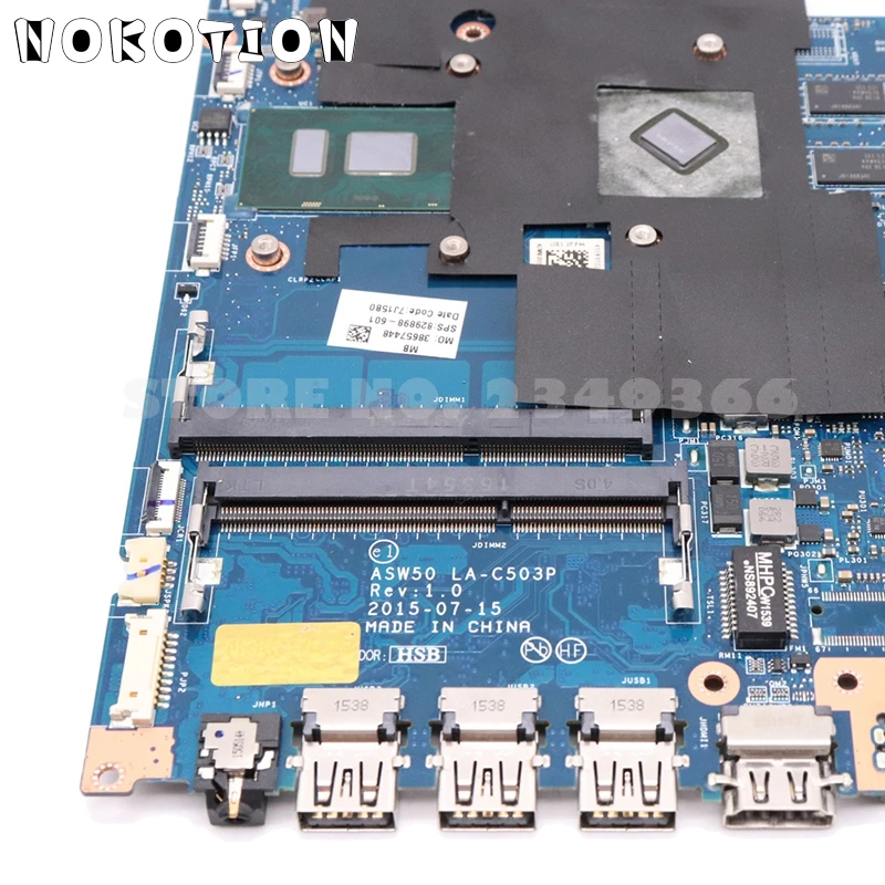 Материнская плата NOKOTION 829898 601 001 ASW50 для ноутбука HP ENVY 15 AE ae101nf материнская