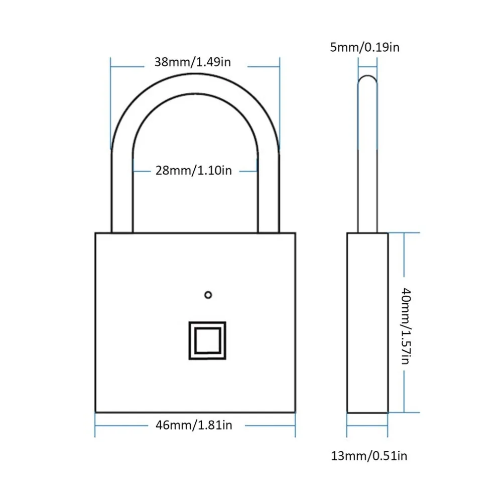 Безопасность Keyless USB Перезаряжаемый дверной замок отпечаток пальца Умный Замок быстрая разблокировка цинковый сплав Металл Портативный