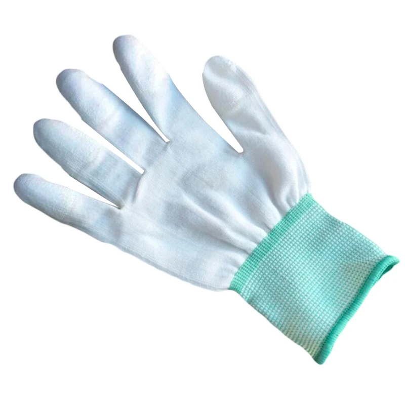 1 Pair Antistatic Gloves Anti Static ESD Electronic Working Gloves Pu Coated Palm Coated Finger Antiskid Finger Protector Glove
