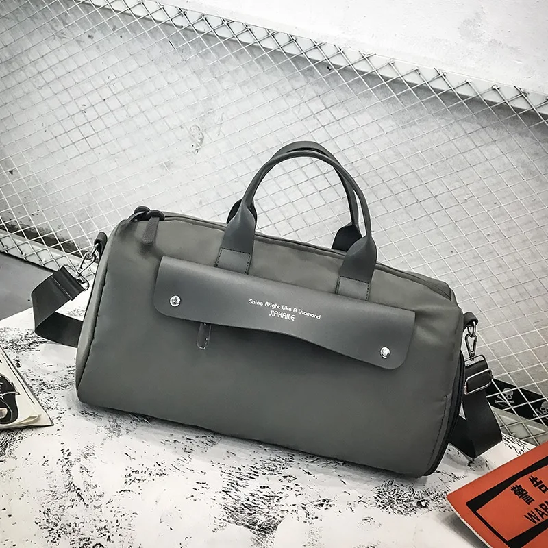 dark gray Красная Спортивная сумка для фитнеса, Женская дорожная сумка через плечо с мокром карманом, независимая сумка для обуви, сумка для багажа, спортивная сумка Gymtas XA257D - Цвет: dark gray