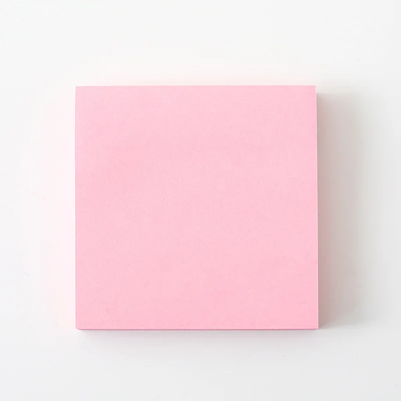 Kawaii Канцелярские товары 100 сплошной цвет post-it Примечания два размера большой квадратный самоклеющиеся удобные наклейки студенческие канцелярские принадлежности - Цвет: Large pink