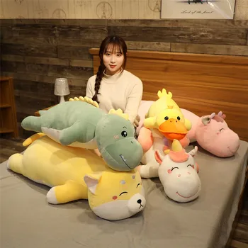 

70-120cm New Arrival Kawaii Cute Unicorn Dinosaur Plush Toy Soft Pillow Stuffed Dolls Animal Toy For Children Girl Birthday Gift