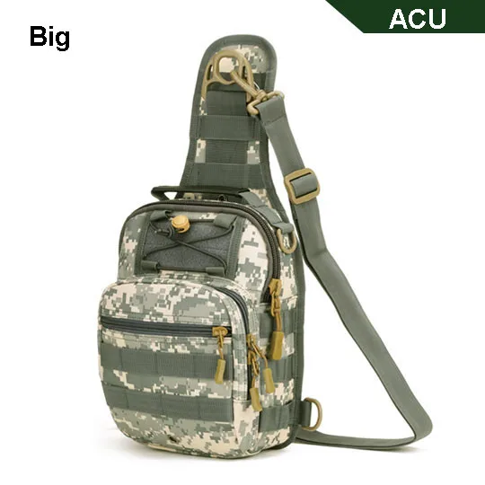 Tactische zak Molle Vissen Wandelen Rugzakken Jacht Tassen Sport Borst Sling Schouder Rugzak Militaire Leger Mochila - Цвет: ACU Digital Big