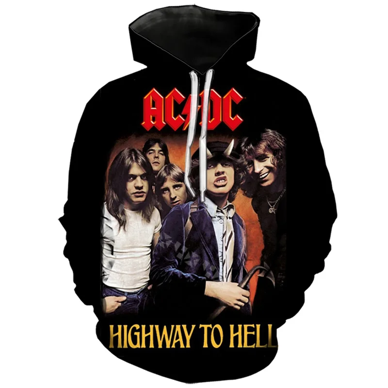 Мужские толстовки с 3D принтом AC DC Rock Crime Tops толстовки мужские женские худи комический Повседневный Спортивный костюм Harajuku уличная куртка - Цвет: Hoodie 3