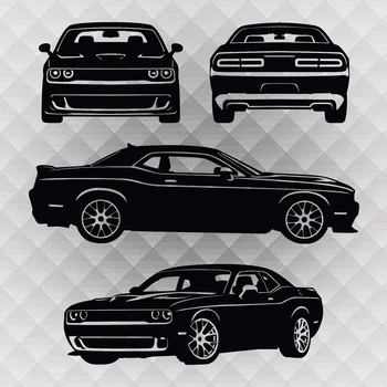 

1Set Dodge Challenger Hellcat Vinyl Decal Sticker Set of 4