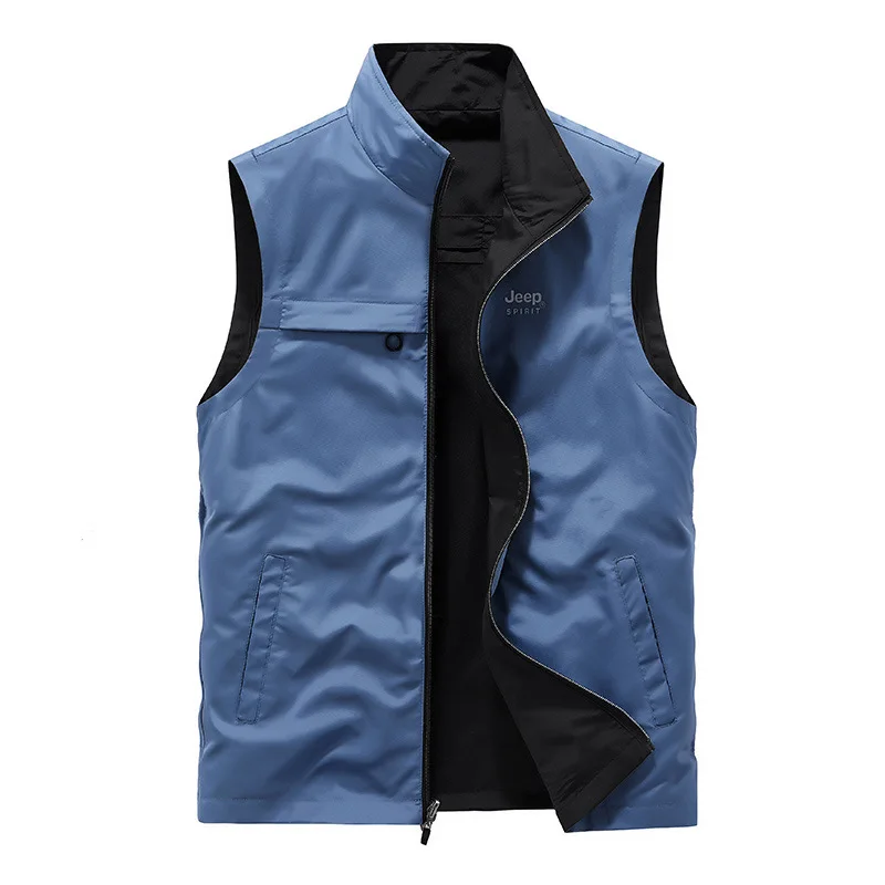 

2022 Spring and Summer New Men's Waistcoat Vest Reversible Quick-drying Sleeveless Vest Jacket Male Outdoor Brand Tooling Vests