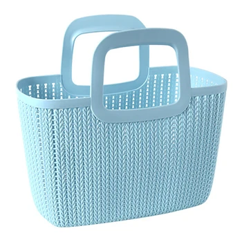 

Laundry Holder Household Home Organizer Imitation Rattan Grocery Shopping Kitchen Tools Bag Sundries Portable Storage Basket