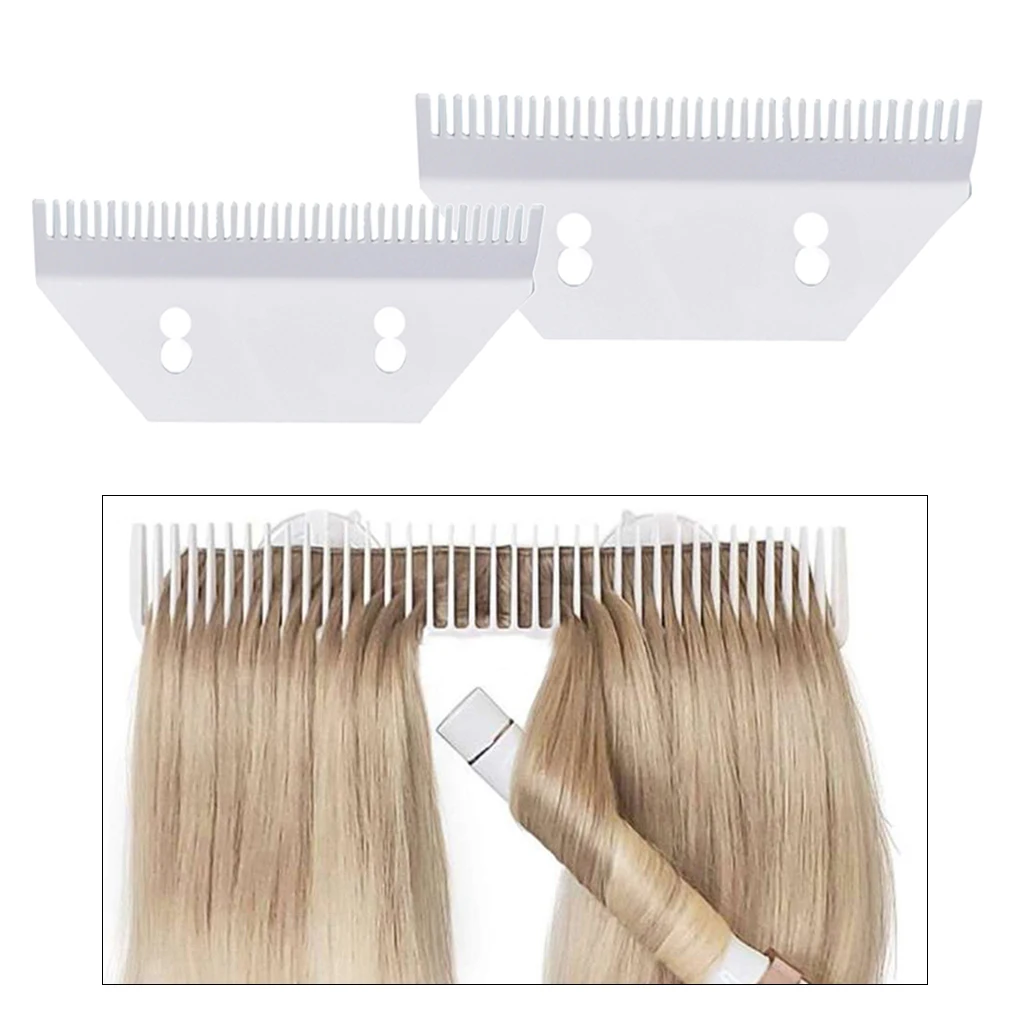2x White Salon Hair Extension Wigs Sectioning Holder Organizer Rack Hanger