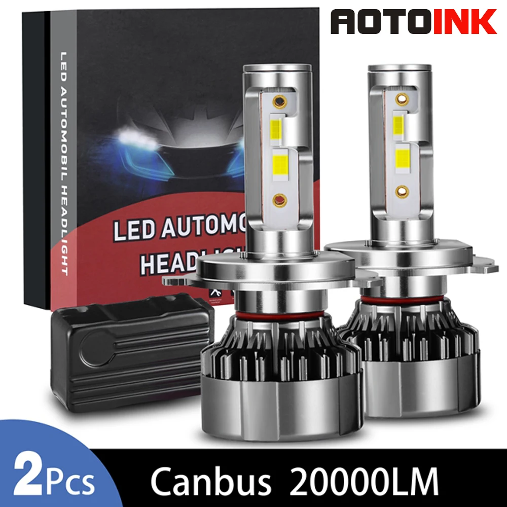 AOTOINK 2 шт. H4 H7 H11 110 лм 9005 Вт автомобильная светодиодная лампа для фары H3 9006 HB3 6000 HB4 H1