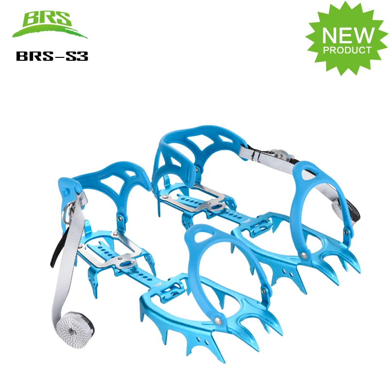 14 Teeth Claws Snow Crampons Special Al-Alloy Ice Gripper Outdoor Climbing Mountaineering Equipment Non-Slip Crampons BRS-S3 climbing crampons,ice gripper spikes