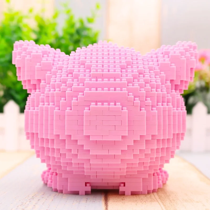 HC 9024 Jigglypuff розовый Карманный Монстр 3D модель 1605 шт DIY микро мини алмазные строительные маленькие блоки кирпичи сборка игрушка без коробки
