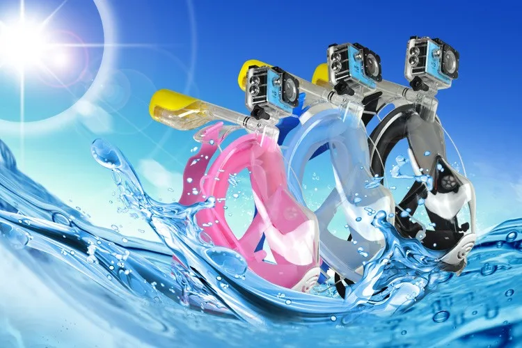 Diving full face mask Swimming goggles equipment Diving glasses Diving equipment Full dry breathing tube With earplugs