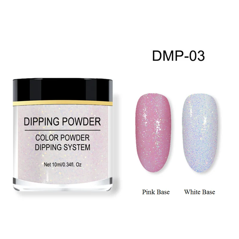 DMP-03 1 коробка окунающие порошки градиент французский лак для ногтей порошок натуральный розовый цвет голографический блеск без лампы для лечения Ногтей Набор для творчества - Цвет: DMP-03