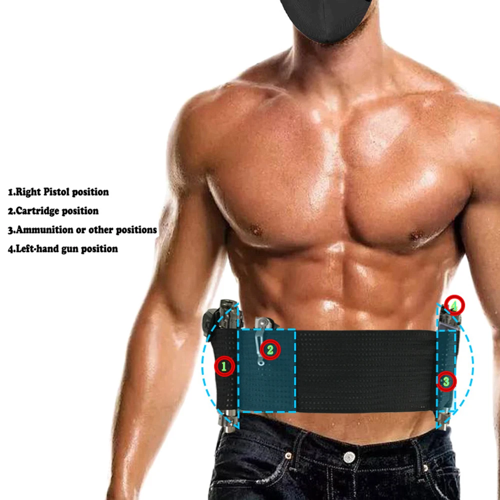 High Elastic Tactical Waist Holster Left And Right Hand Concealment Holster Pistol Gun Holster 95cm Or 106cm
