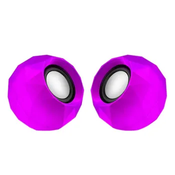 

2 in1 Blue Color Mini Speaker 2Pcs Mini USB Wired Speaker Small Compact Stereo Computer Laptop Sound Box