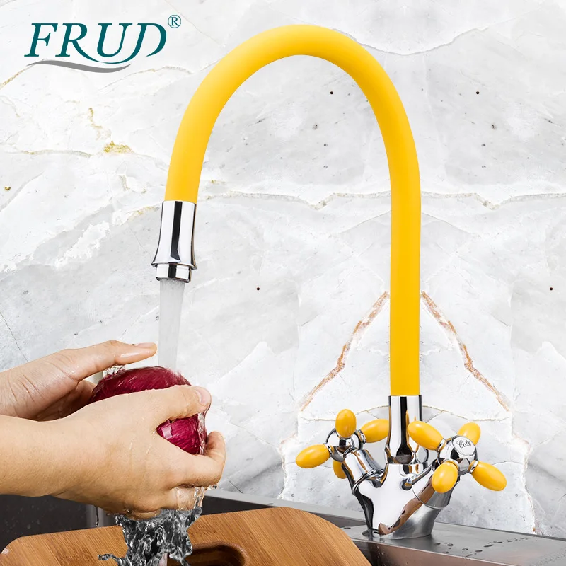 FRUD силикагель для носа кухонный кран смеситель для раковины кран с одной ручкой кухонные смесители поворотный носик кухонный смеситель для раковины
