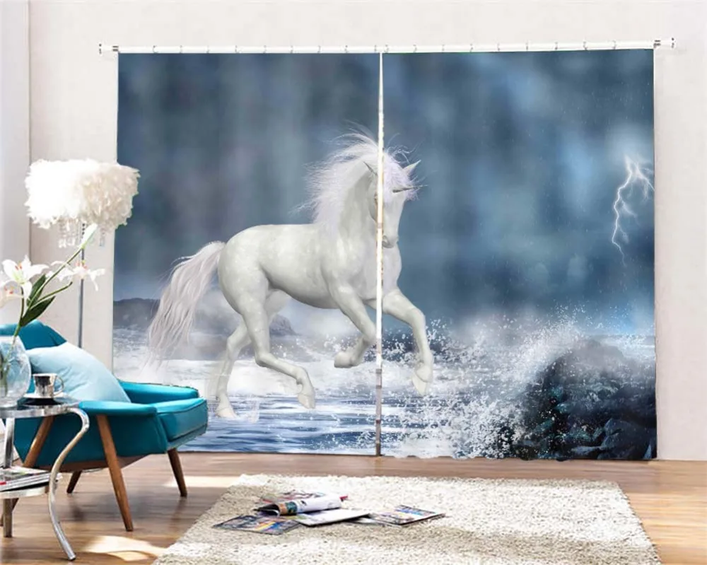 Rideaux pour le salon Современный 3d занавес животные Дети затемненные шторы украшение окна