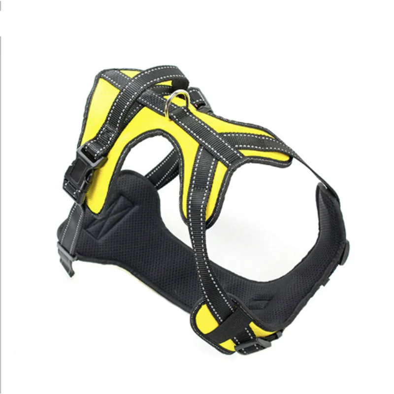 Reflective Nylon Large pet Dog Harness All Weather Service Dog Padded Adjustable Safety Vehicular Lead For Dogs Pet products