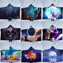 Зимний женский шарф модный Хэллоуин Shantou узор одежда шапка для дома дети одеяло плащ с капюшоном шарфы Foulard Femme