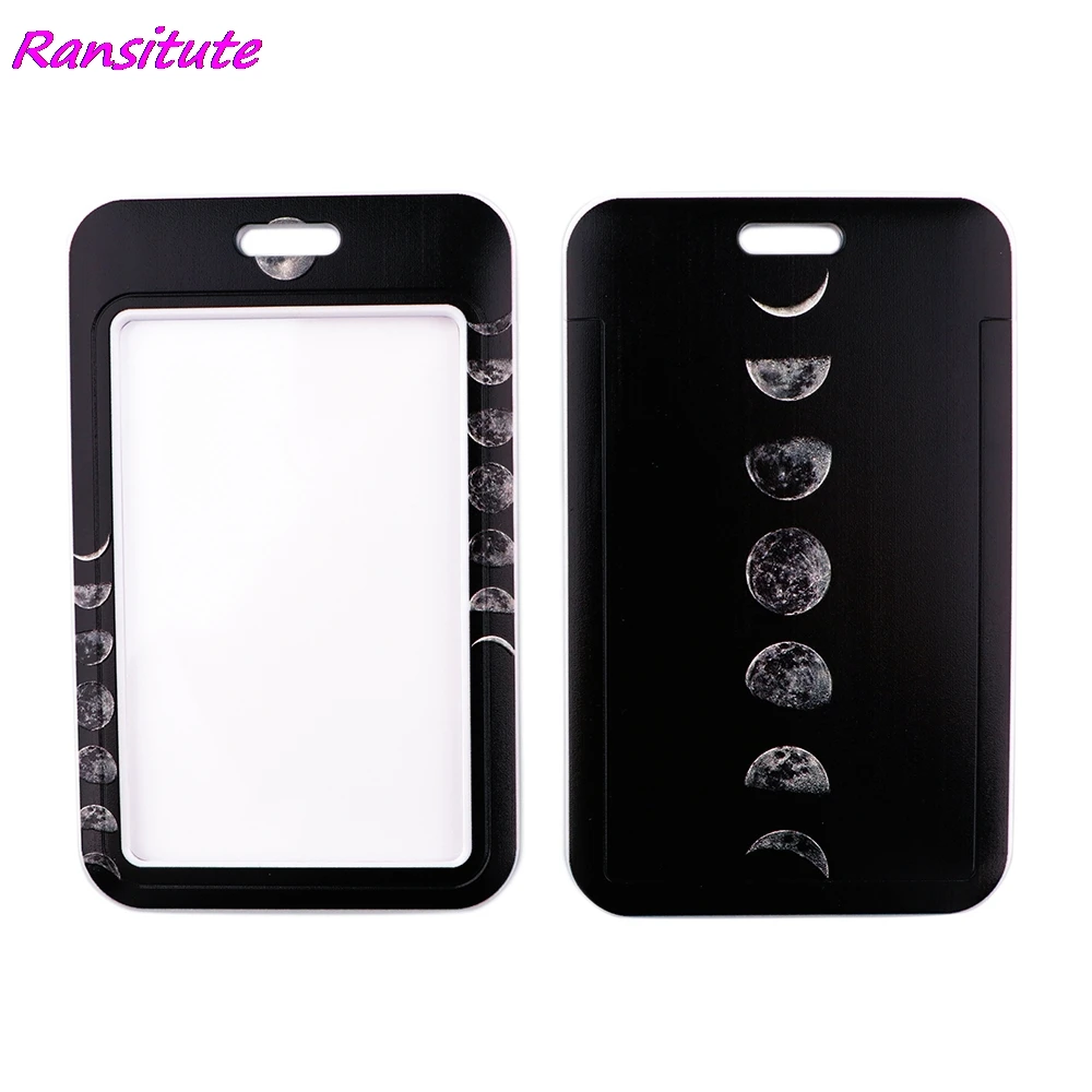 Ransitute R1855 Lunar Eclipse Lanyard Card ID Holder Car KeyChain ID Card Pass Gym Mobile Phone Badge Key Ring Holder Jewelry badge holder,retractable key ring,retractable id lanyard,retractable id tag,badge holder keychain,hanging neck strap