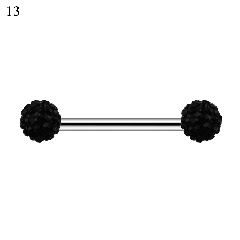 1PC Bright Bijoux Ball Nipple Ring Tongue Piercing Tongue Ring Industrial Piercing Nipple Jewelry Pircing Tongpiercing