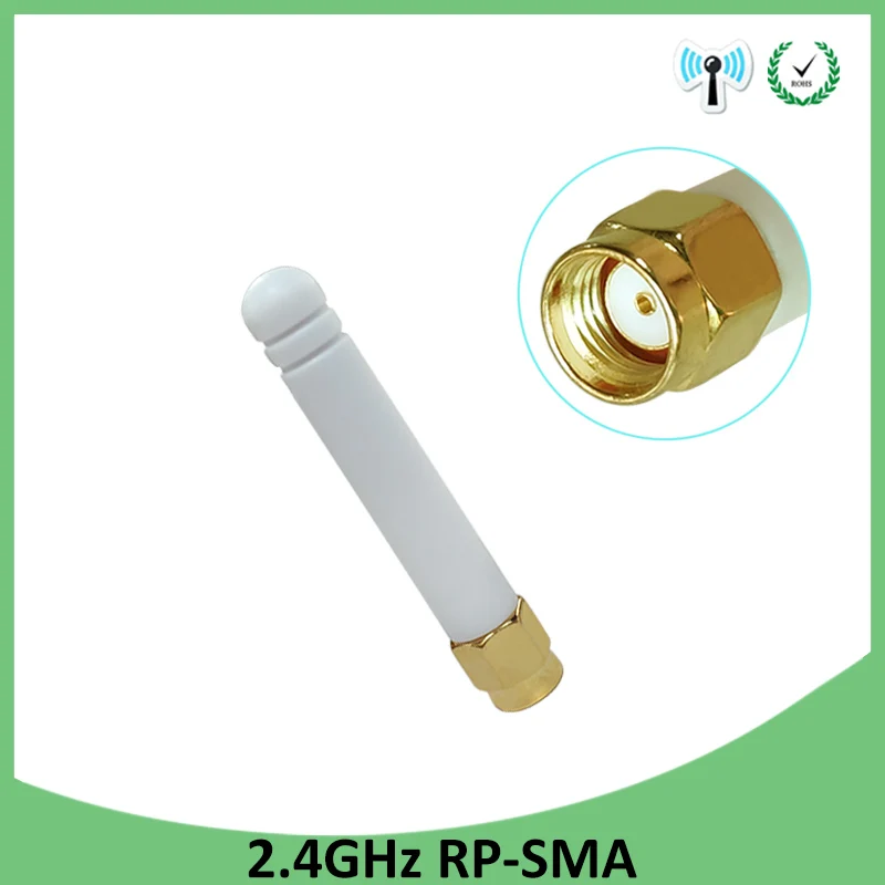 

10pcs 2.4 GHz WiFi Antenna 2dBi Aerial RP-SMA Male Connector 2.4ghz antena wi fi antenne For Wireless Router Wifi Booster