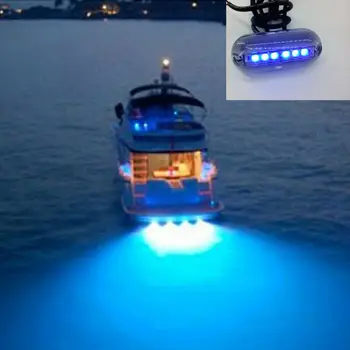 

Blue 6-LED Underwater Marine Boat Tailight Night Fishing Light Waterproof 12V 3W