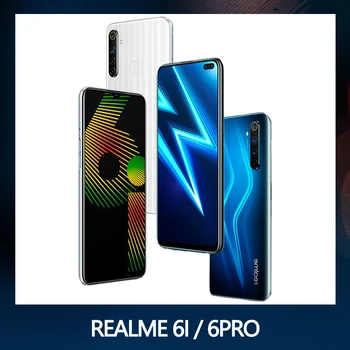 Перейти на Алиэкспресс и купить Realme 6i/6pro глобальная Версия Мобильный телефон 90 Гц Дисплей Helio G90T смартфон мгновенная зарядка 4300 мА/ч, 64MP Камера мобильного телефона (Бразилия...