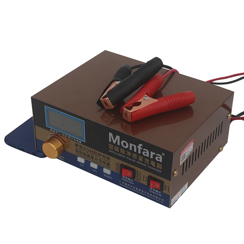 12 V/24 V автомобиль Батарея Зарядное устройство интеллигентая(ый) автоматический ремонт импульса свинцово-кислотная Батарея ЖК-дисплей Дисплей умный автомобиль мотоцикл Зарядное устройство