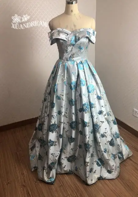 blue Для особых случаев с принтом vestidos de fiesta cortos elegantes de gala Милая Пышное длинное платье на Выпускной платья для вечерней вечеринки - Цвет: blue