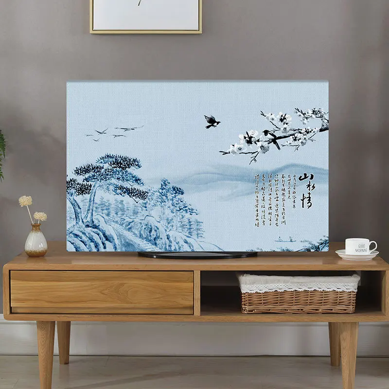 Льняная телевизионная крышка 55 дюймовый ЖК дисплей в европейском стиле