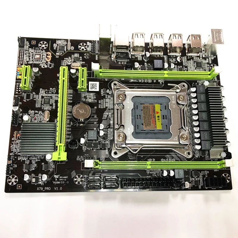 Комплект материнской платы X79 с процессором LGA2011 Combos Xeon E5 2620 2 шт. x 4 ГБ = 8 Гб памяти DDR3 ram 1333 МГц PC3 10600R PCI-E