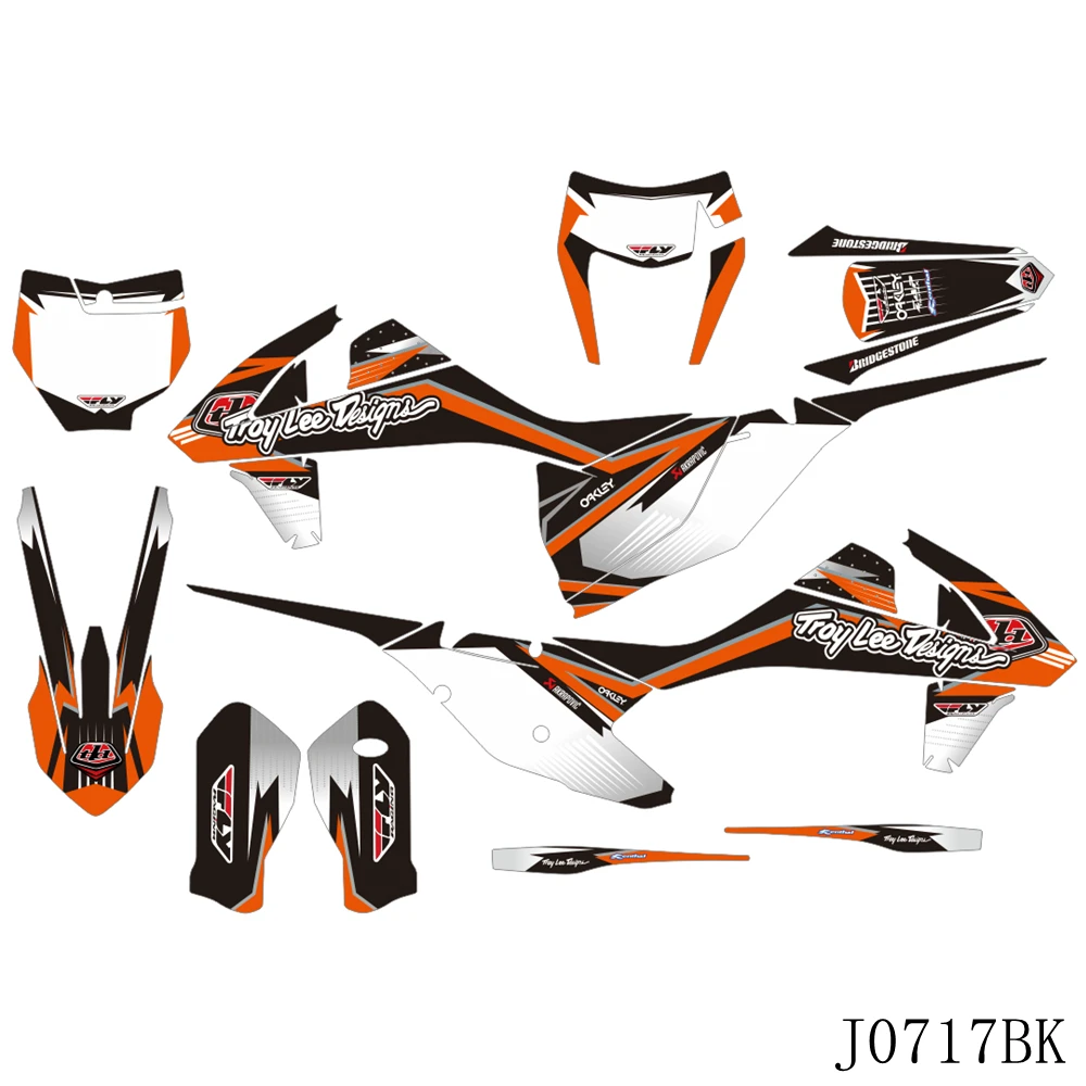 for KTM 125 250 300 350 450 SX SXF 2016 2017 2018 EXC EXCF XCW 2019 Graphics Backgrounds Stickers Kit Decal |